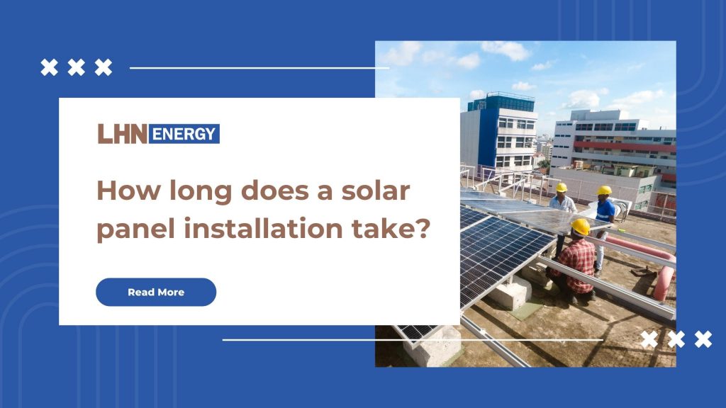 Person reading solar panel installation information.