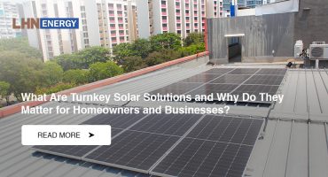 Turnkey solar panels installed on a commercial building rooftop.