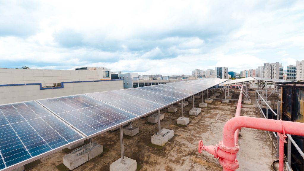 Solar Panels Concrete Roof at 71 Geylang