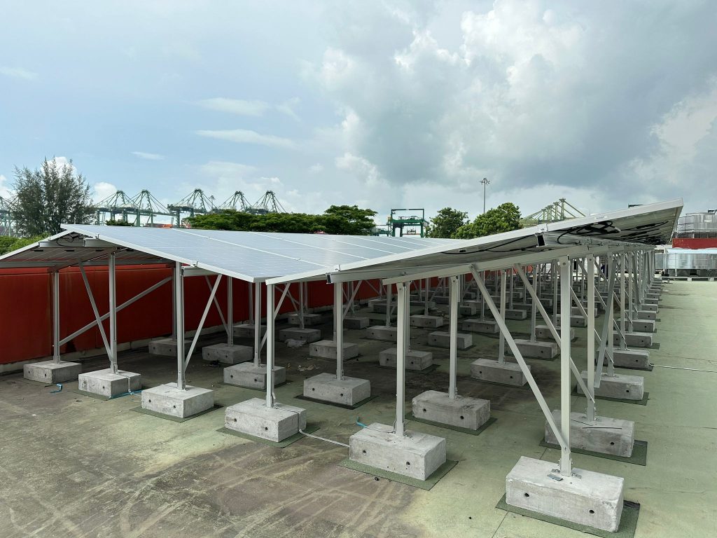 27 West COast Highway solar panels with concrete foundation